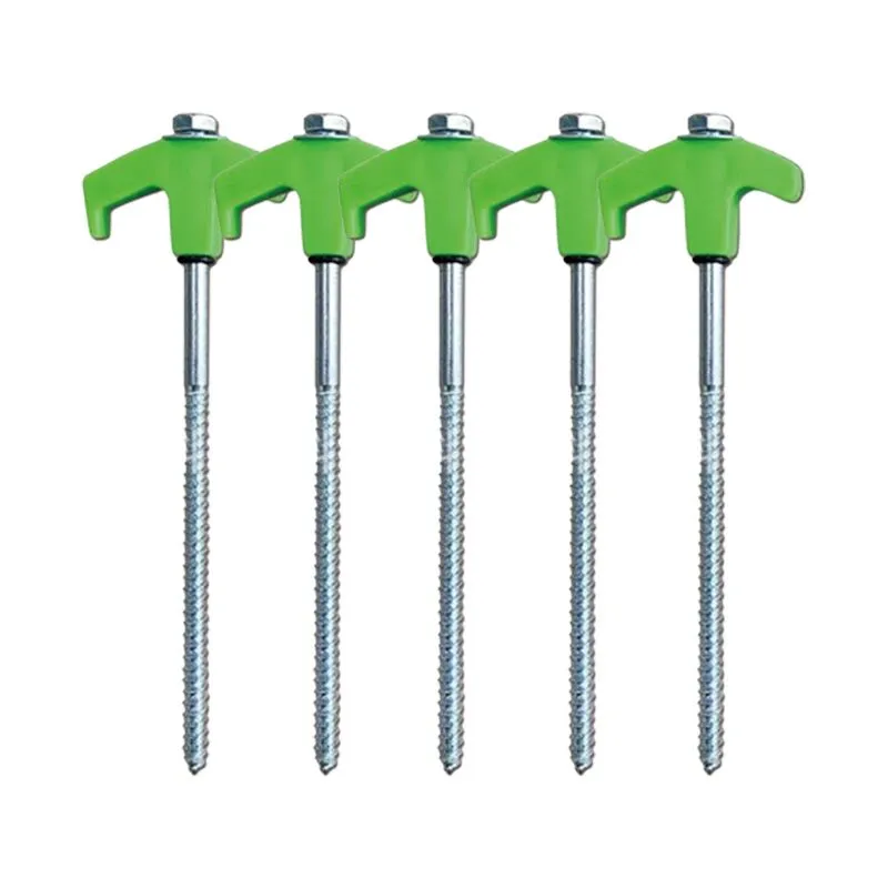 8" Screw-in Tent Stakes Ground Anchors(5PCS)