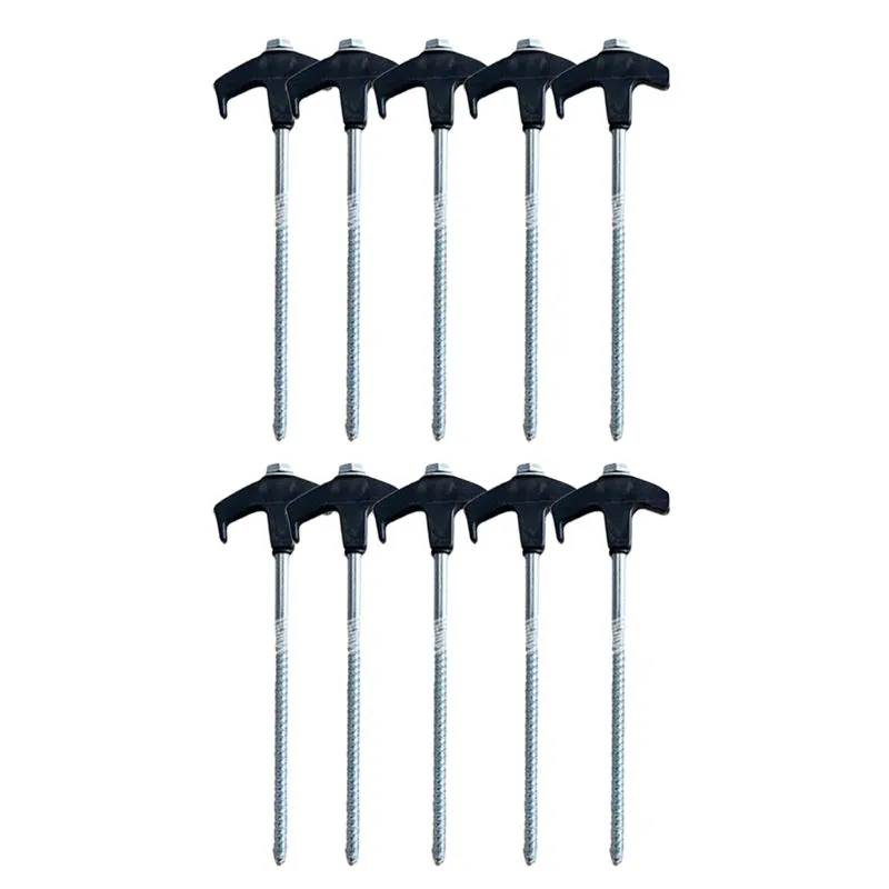 8" Screw-in Tent Stakes Ground Anchors(5PCS)