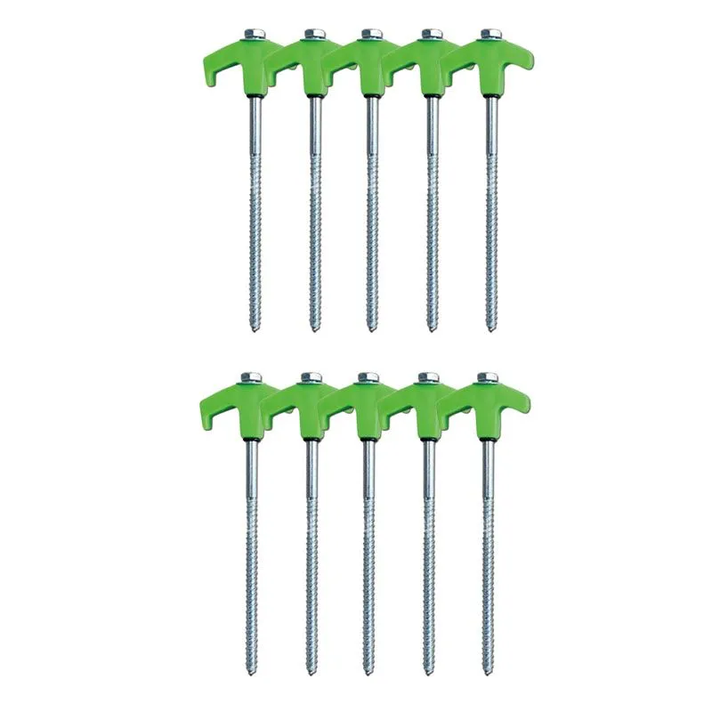 8" Screw-in Tent Stakes Ground Anchors(5PCS)