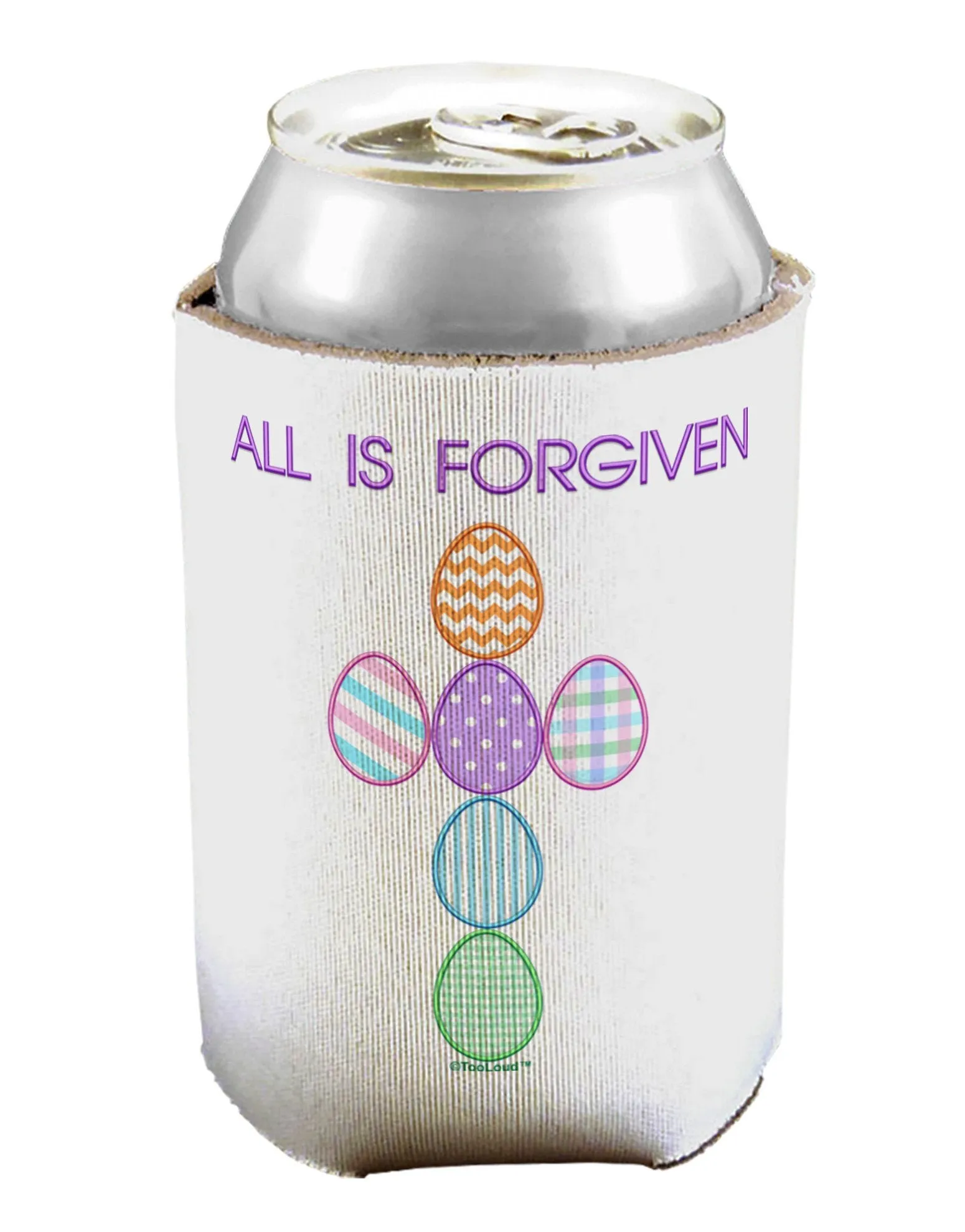 All is forgiven Cross Faux Applique Can / Bottle Insulator Coolers