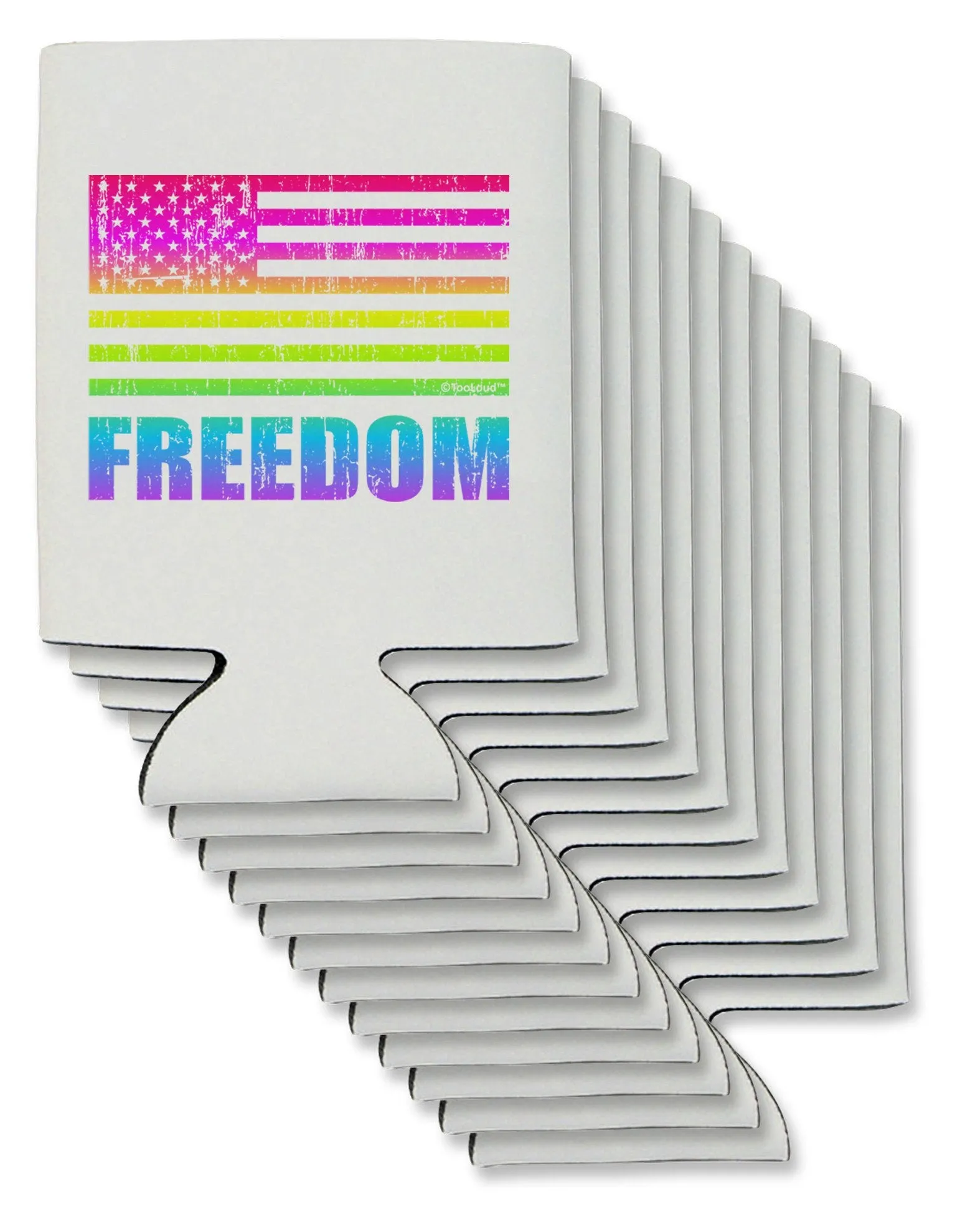 American Pride - Rainbow Flag - Freedom Can / Bottle Insulator Coolers