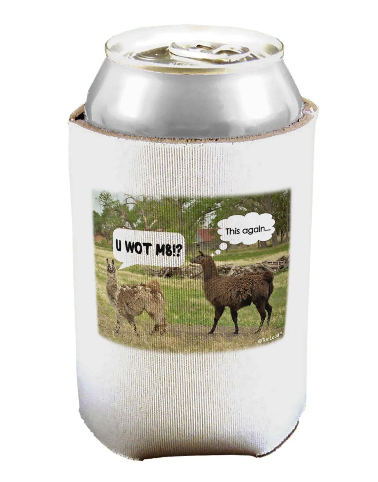 Angry Standing Llamas Can / Bottle Insulator Coolers by TooLoud