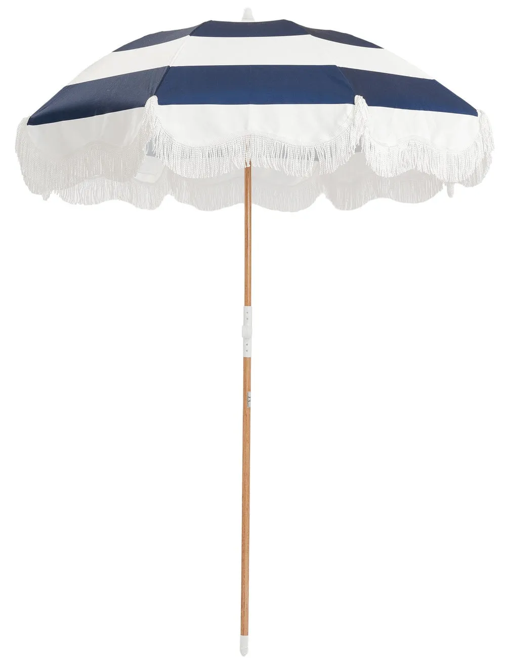 BUSINESS & PLEASURE CO HOLIDAY BEACH UMBRELLA - NAVY CAPRI STRIPE
