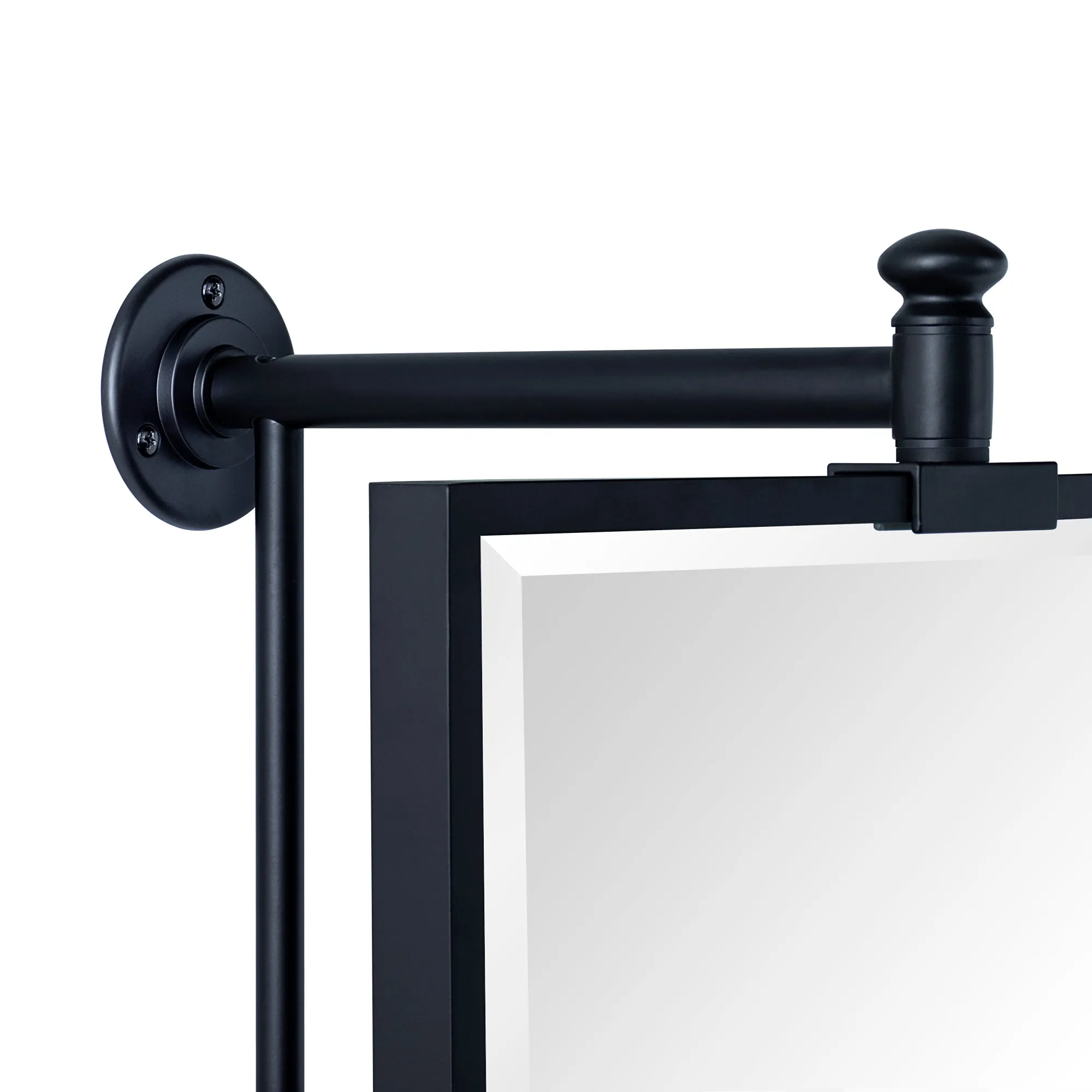 Corrente Rectangle Swivel Rotate Mirror Pivot-N-View Mirror for Bathroom Tilt Metal Framed Wall Mounted Bathroom Vanity Mirror