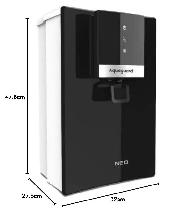Eureka Forbes Aquaguard Neo UV UF MC Water Purifier  6.2L Storage, Mineral Charge Technology, Ideal for Municipal Water (TDS < 200 PPM), Free Installation & 2 Services (Model: GWPDNVUF23000)