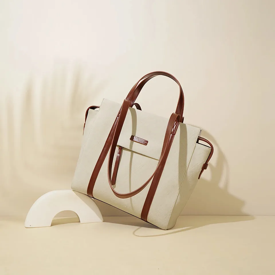 Fashionable High-Capacity Cotton and Linen Tote Bag for Women