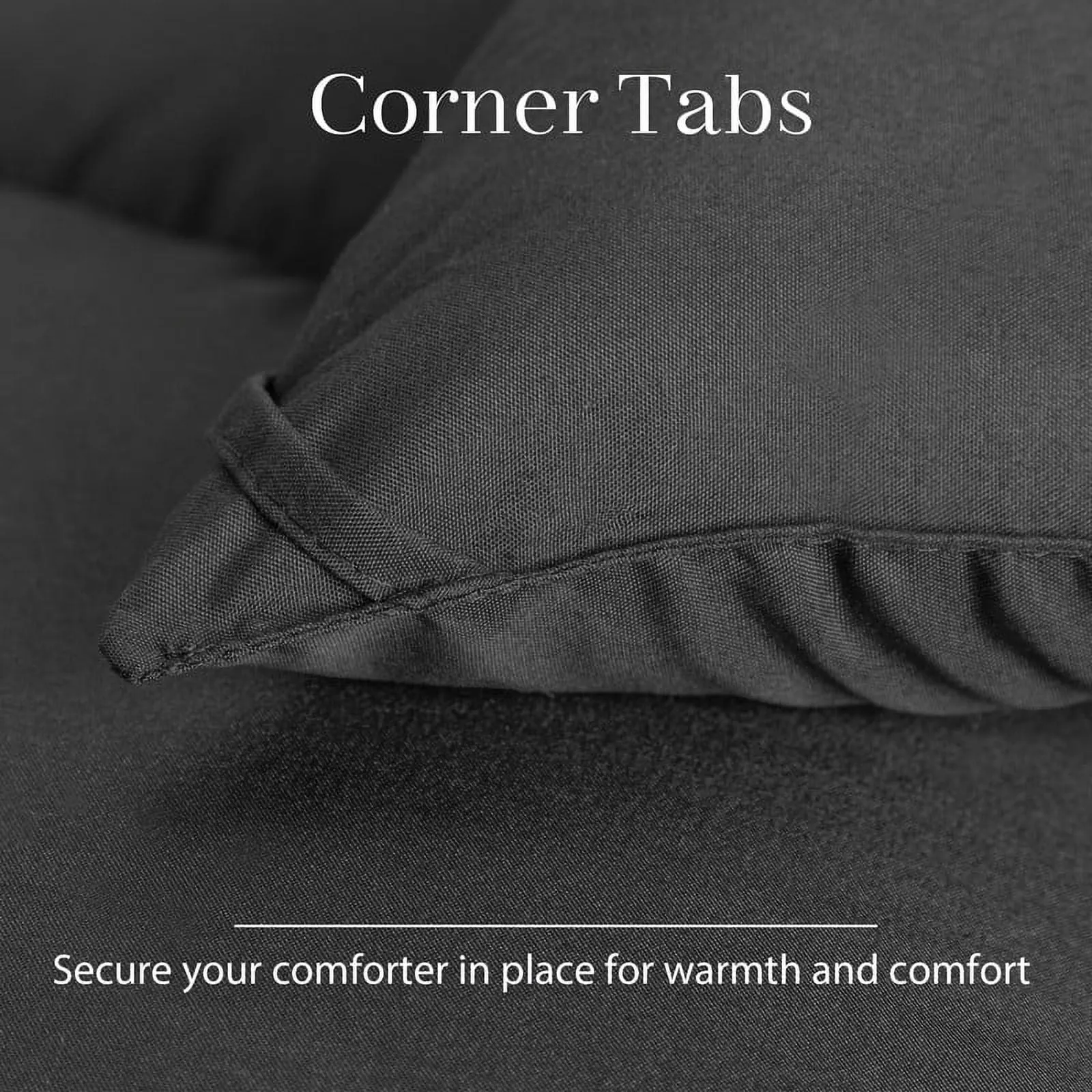 JUSTLET Luxury Solid Down Alternative Machine Washable Gray Comforters, Queen