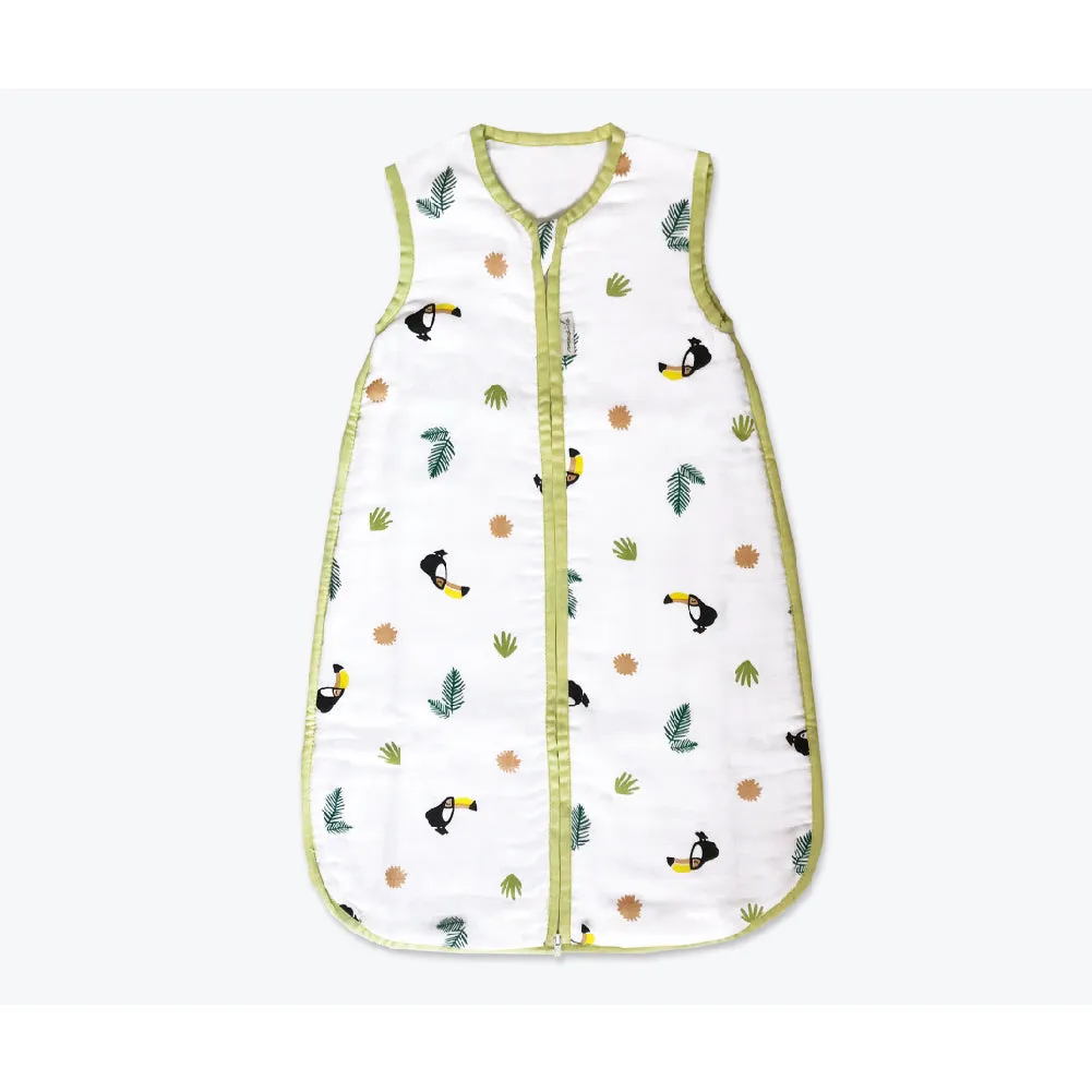 Masilo Organic Muslin Sleeping Bag - Tropical Toucan