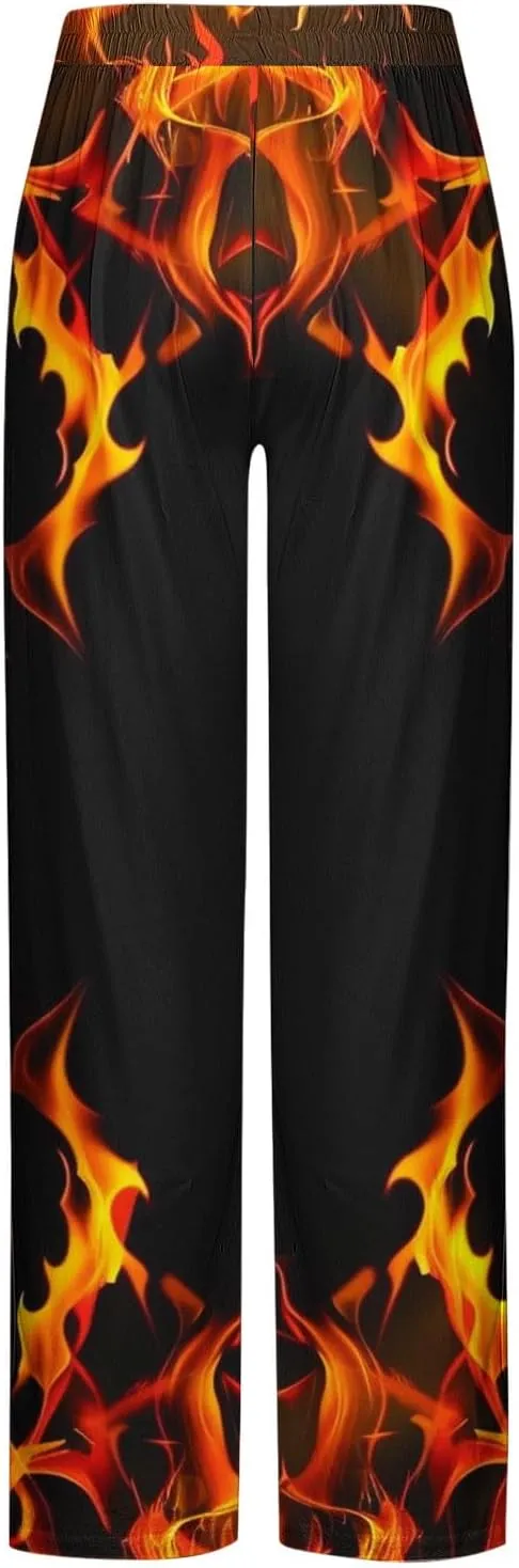 Plaid Mens Casual Pants Fashion Print Trousers Baggy Lightweight Pajama Pants Straight Leg Soft Loungewear Pant