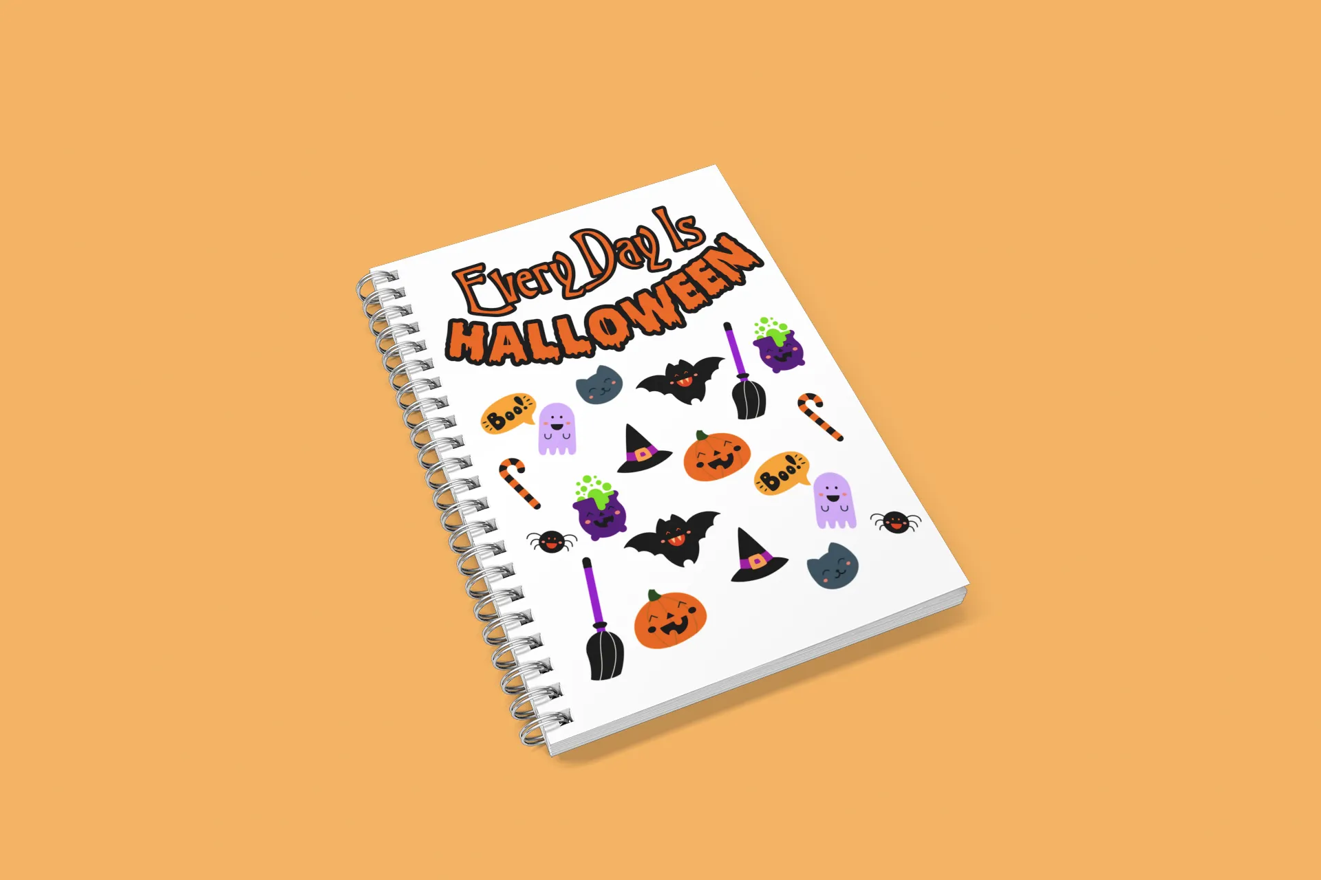 "Everyday is Halloween" Spooky Adorable Spiral Notebook