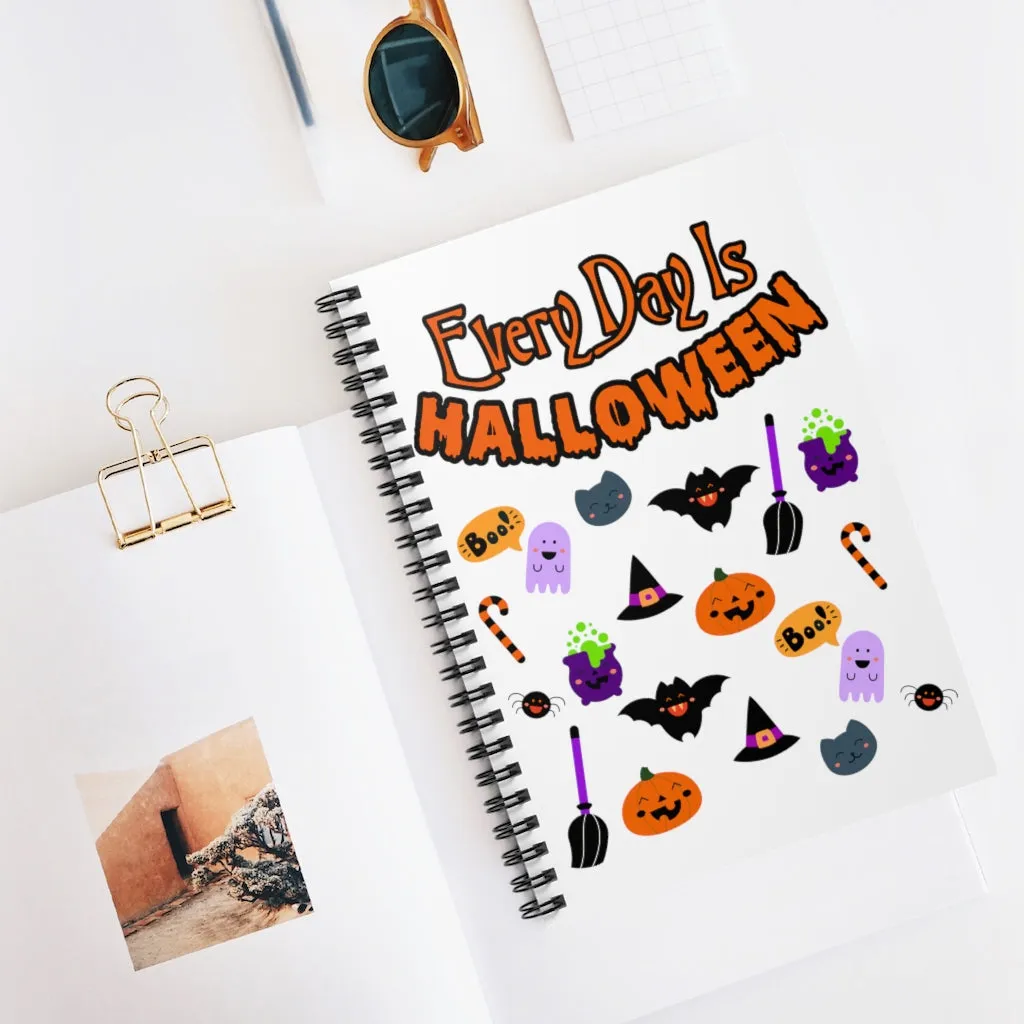 "Everyday is Halloween" Spooky Adorable Spiral Notebook