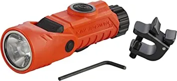 STREAMLIGHT 88901 Vantage 180 Right-Angle Multi-Function Flashlight with White and Blue LEDs, Lithium Batteries and Helmet Bracket, Orange