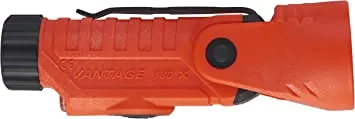 STREAMLIGHT 88901 Vantage 180 Right-Angle Multi-Function Flashlight with White and Blue LEDs, Lithium Batteries and Helmet Bracket, Orange