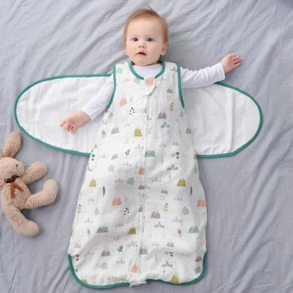 Style3 MNewborns Swaddle Sleepsack Soft Breathable Cotton Infants Sleeping Bag Adjustable Toddlers Wrap Cloth Blanket