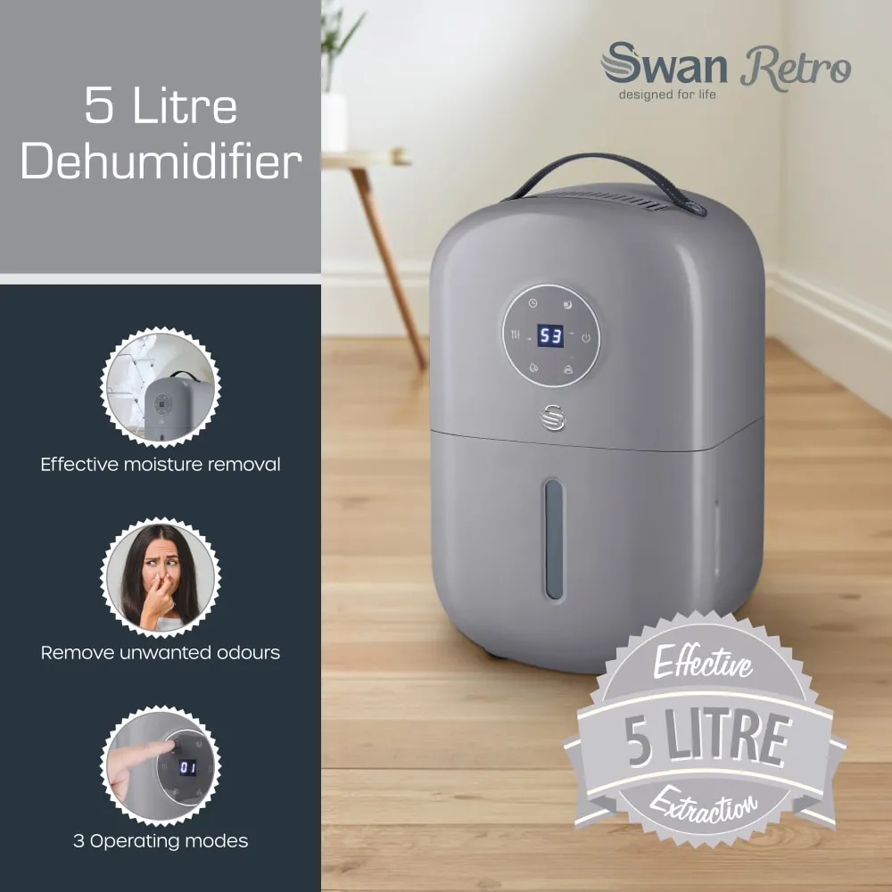 Swan 5 Litre Retro Dehumidifier
