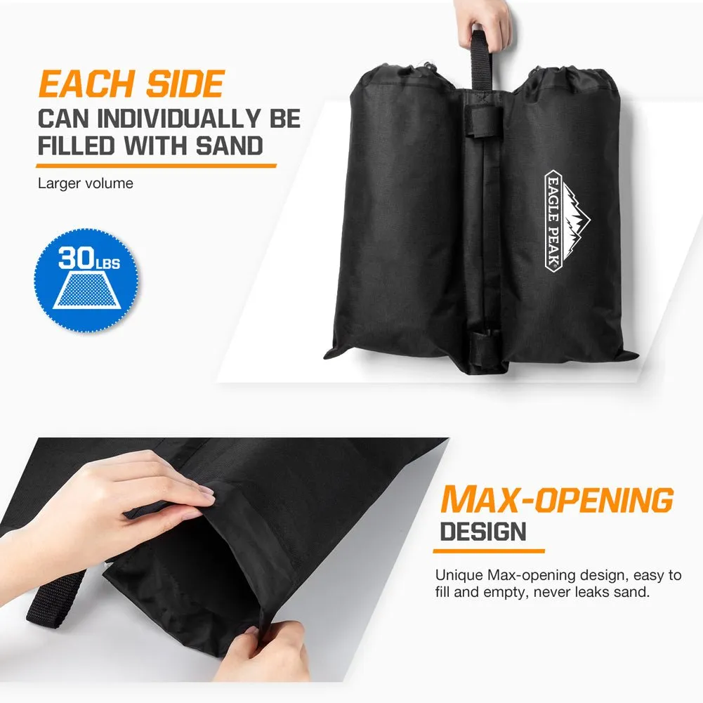 Weight Bag Set for Use with Pop Up Canopy Tent - 4pcs Per Pack