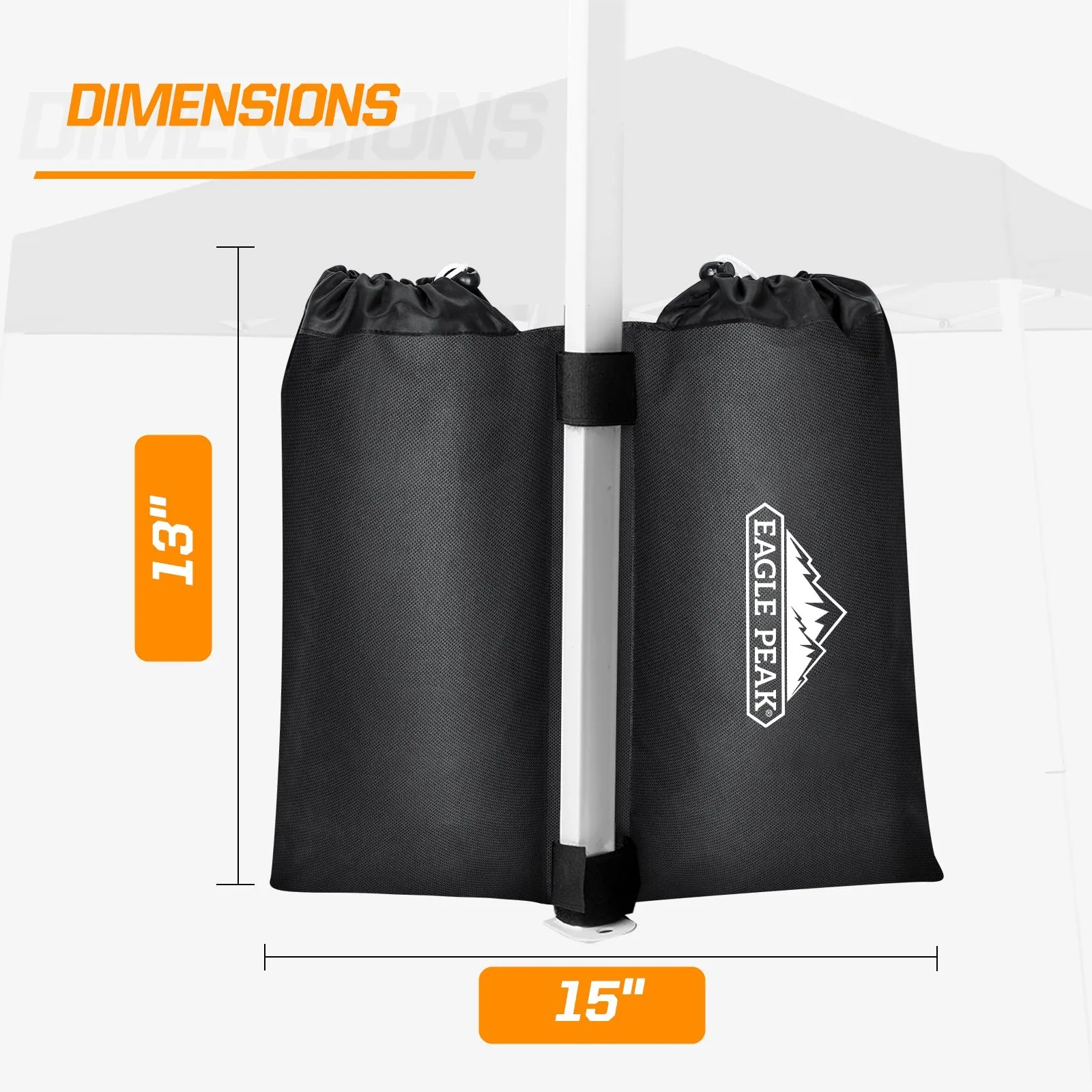 Weight Bag Set for Use with Pop Up Canopy Tent - 4pcs Per Pack