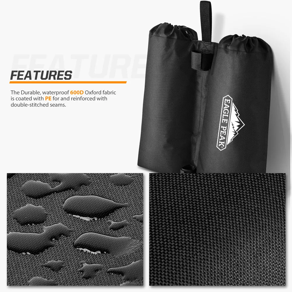 Weight Bag Set for Use with Pop Up Canopy Tent - 4pcs Per Pack